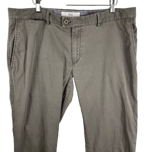 Brax Feel Good Gray Cotton Chino Pants Mens Size 38 - Picture 1 of 9
